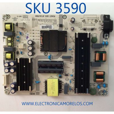 FUENTE DE PODER PARA TV HISENSE / NUMERO DE PARTE 293555 / RSAG7.820.8718/ROH / HLL-8718WH / CQC13134095636 / PANEL HD650Y1U72-T0L6\S0\GM\ROH / DISPLAY HV650QUB-F70 / MODELO 65R7G5